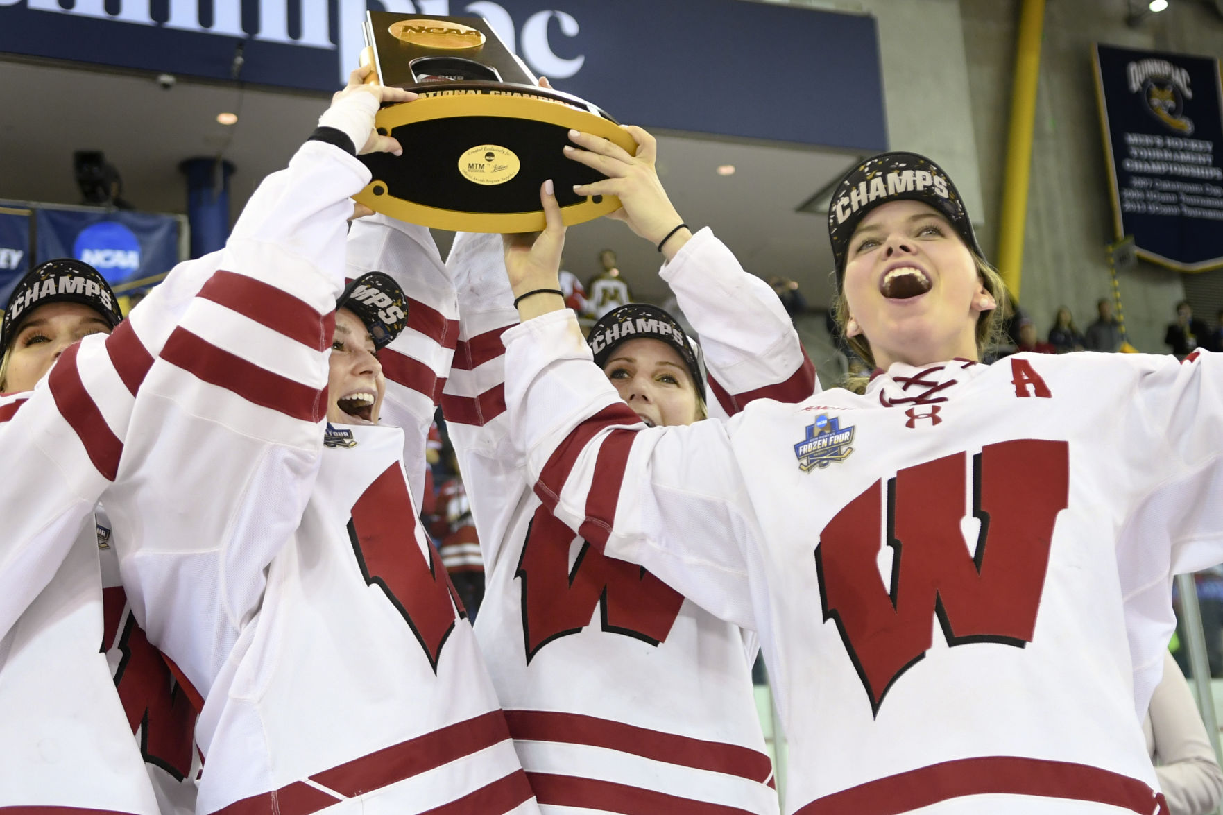 UW women's hockey trophy